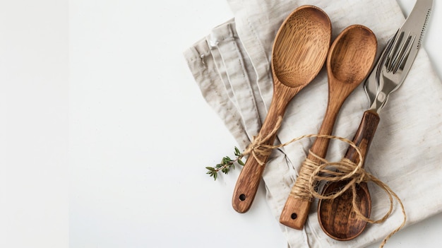 Mesa con utensilios y libros de cocina